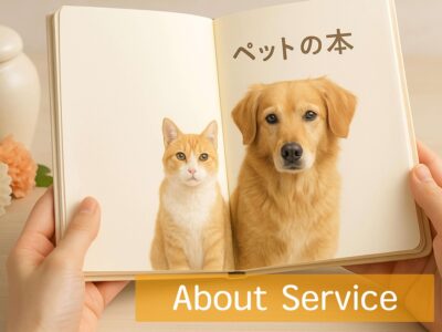大切な家族であるペットを偲び、供養に寄り添う特別な一冊を表現したイメージ写真