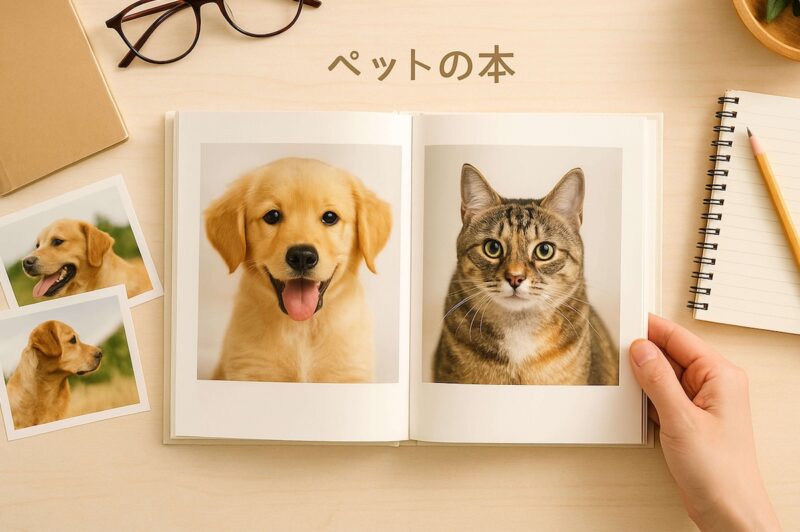 ペットの本を作る前に準備すべき思い出整理やコツを解説するためのイメージ画像